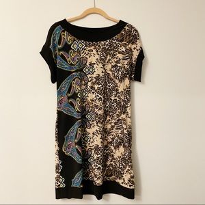 Tiana B Cheetah/Paisley Print Multicolored Dress